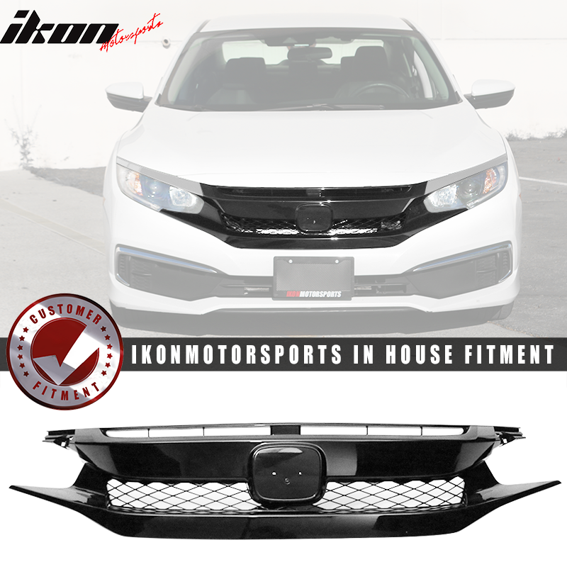 2019-2021 Honda Civic T-R Sedan Coupe Front Bumper Mesh Grille ABS