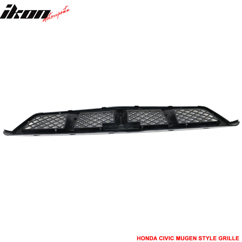 Fits 99-00 Honda Civic Mugen Style Unpainted Mesh ABS Front Hood Grille Grill