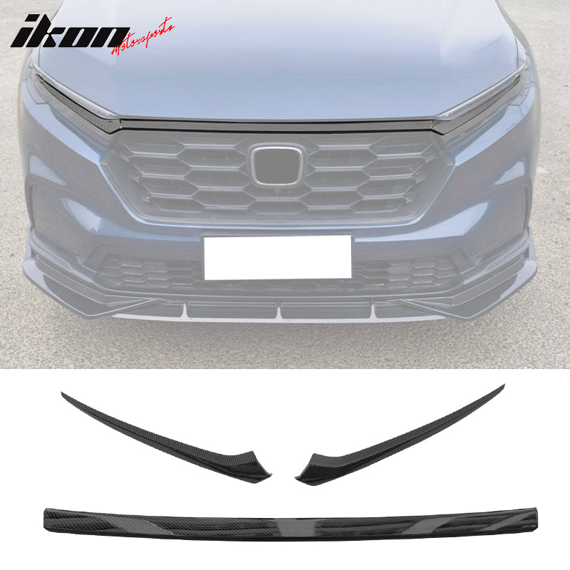 2023-2025 Honda CR-V Carbon Fiber Print Front Bumper Grille Cover Trim