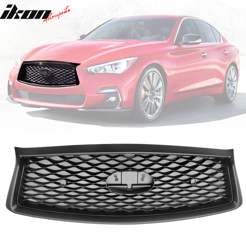 2018-2024 infiniti Q50 Eau Rouge Concept Matte Black Grille ABS