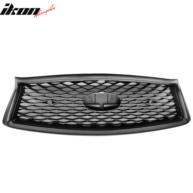 Fits 18-24 Infiniti Q50 ER Style Front Upper Grille W/Parking Sensor Matte Black