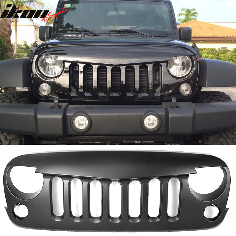 2007-2018 Jeep Wrangler JK JKU Angry Bird V1 Front Hood Grille ABS