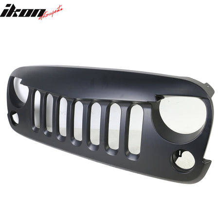 Fits 07-18 Jeep Wrangler JK Angry Bird V1 Style Grille Front Hood Grill - ABS