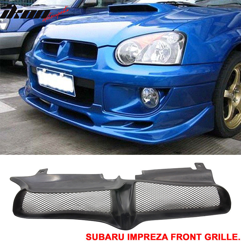 2004-2005 Subaru Impreza WRX Sti JDM Black Front Grille PU