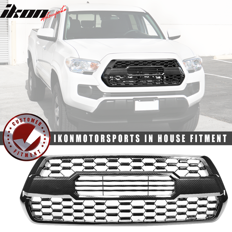 2016-2023 Toyota Tacoma T Style Carbon Print Front Hood Bumper Grille