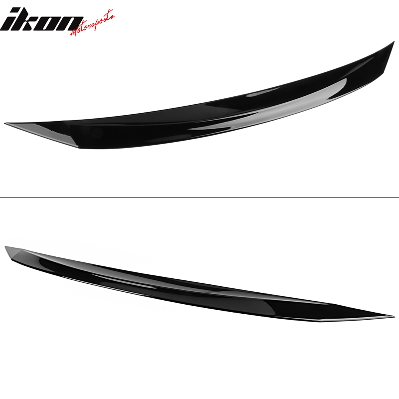 Fits 16-18 Honda Civic 10th Gen Gloss Black Front Bonnet Lip Molding Trim Bar