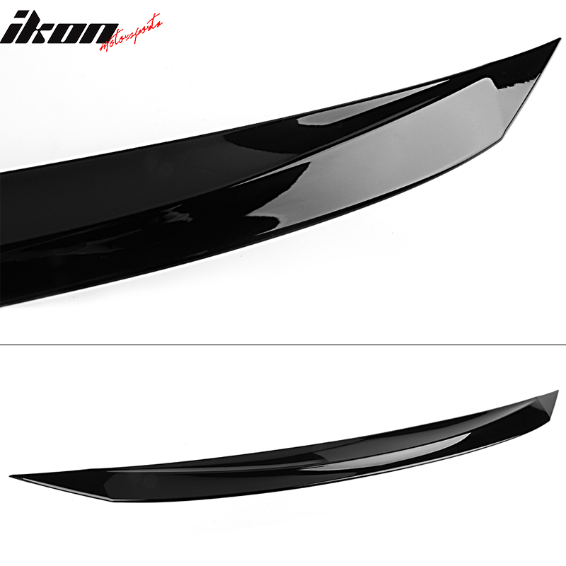 Fits 16-18 Honda Civic 10th Gen Gloss Black Front Bonnet Lip Molding Trim Bar