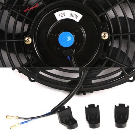 Universal 12 in Pull Push Electric Radiator Engine Cooling Fan W/ Mount Kit