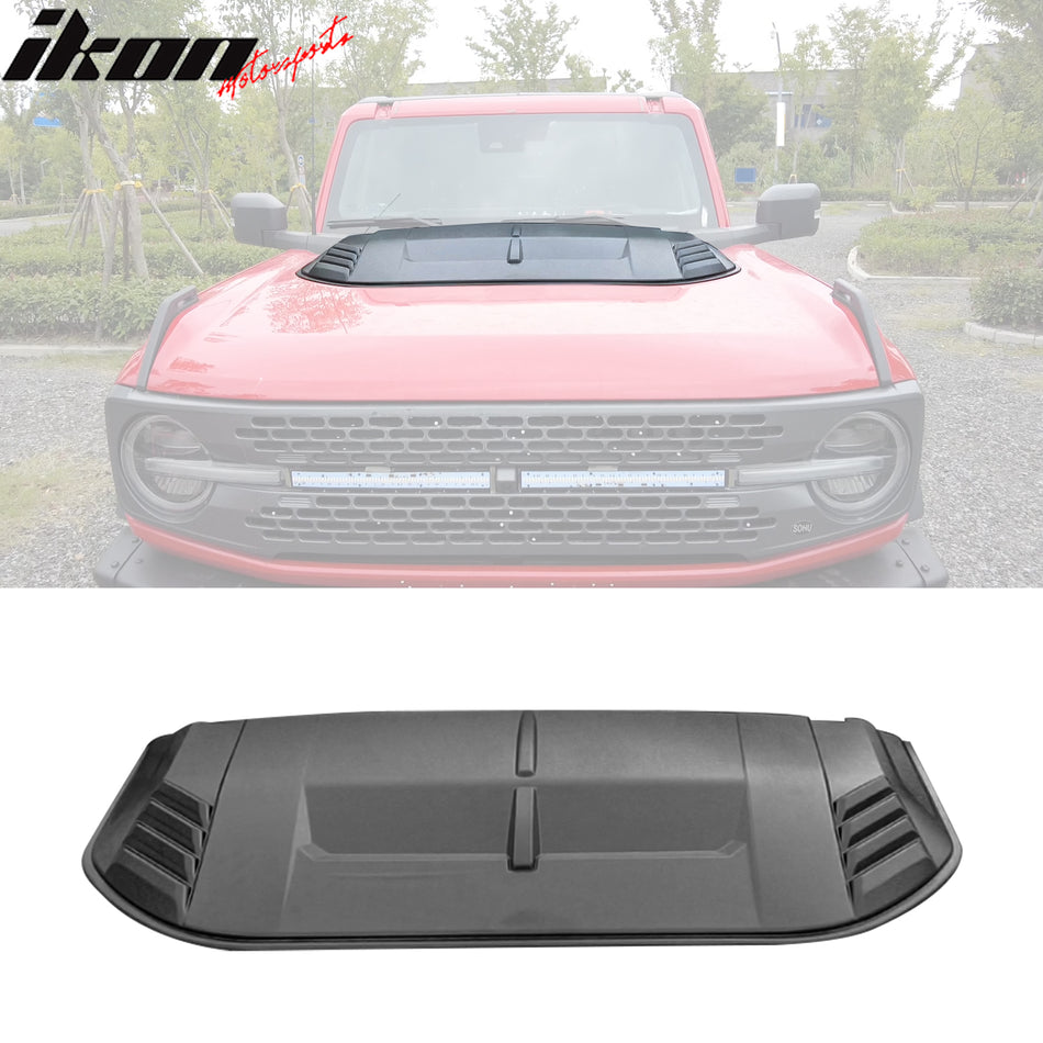 2021-2023 Ford Bronco Sanded Black Front Hood Bonnet Cover Trim ABS