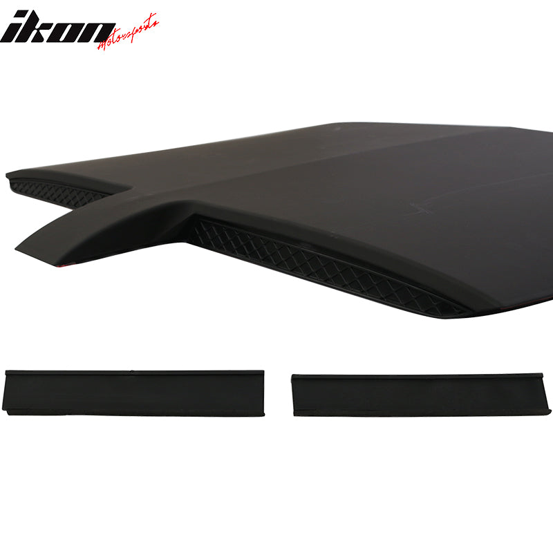 Fits 15-17 Mustang M Type Air Hood Vent Scoop Unpainted Black Polypropylene PP