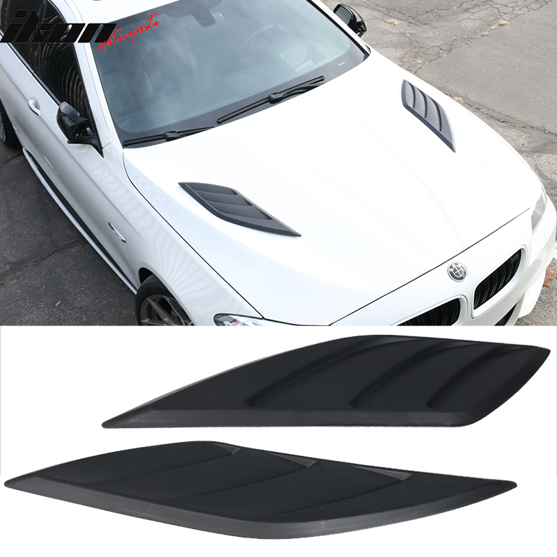 Universal Ikon Style Black Air Hood Vent Scoop ABS