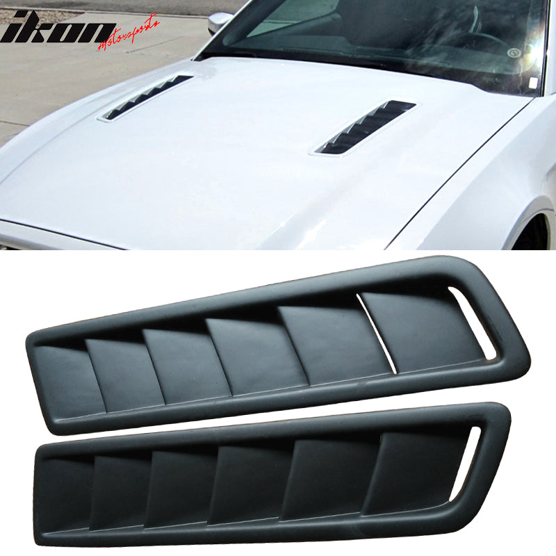 Universal Fitment 20x5" Air Flow Hood Vent Scoop Bonnet Cover 2PC