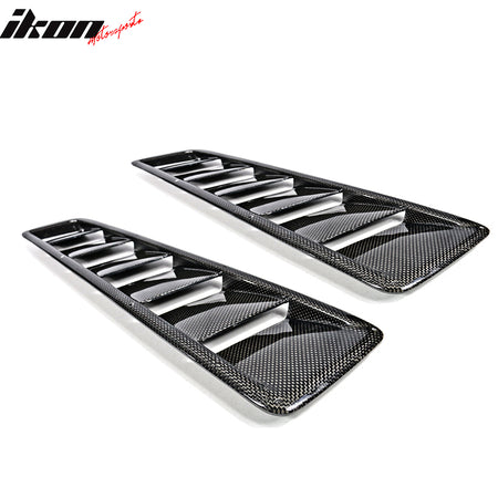 Universal Fitment Air Flow Hood Vent Scoop Bonnet Cover 2PC 20x5 Inch - CF