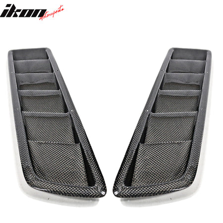 Universal Fitment Air Flow Hood Vent Scoop Bonnet Cover 2PC 20x5 Inch - CF