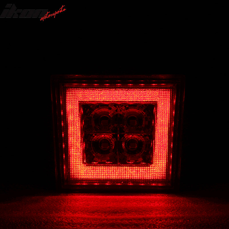 Universal Square Clear LED Rear Tail Third 3RD Brake Lights Stop Safety Lamp