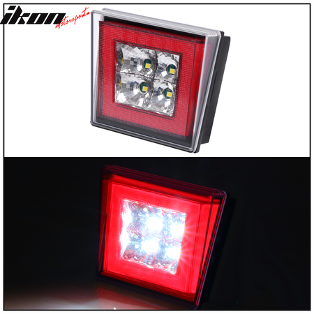 Universal Square Red LED Rear Tail Third 3RD Brake Lights Stop Safety Lamp