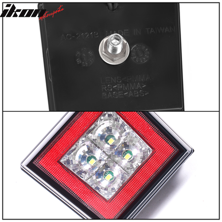 Universal Square Red LED Rear Tail Third 3RD Brake Lights Stop Safety Lamp