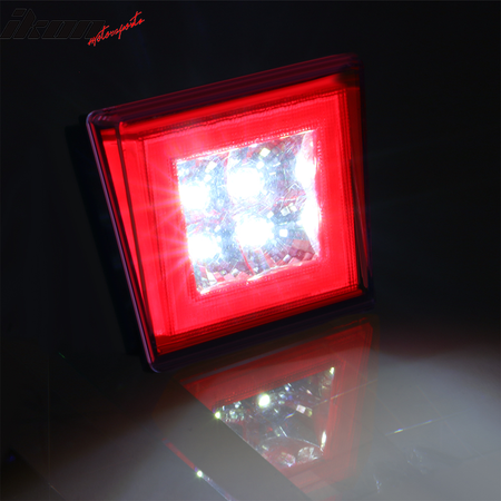 Universal Square Red LED Rear Tail Third 3RD Brake Lights Stop Safety Lamp