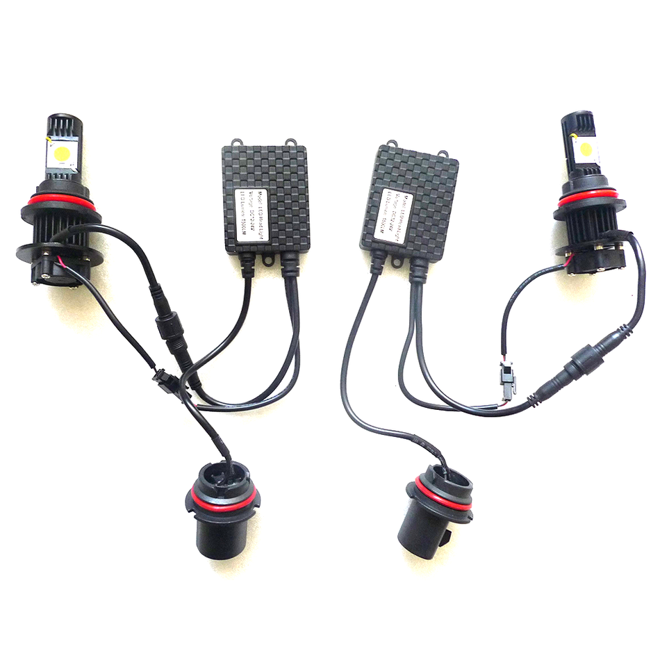 2x 9004 Headlights Head Lamps Bulbs Chips 1800LM 50W High Low Beam