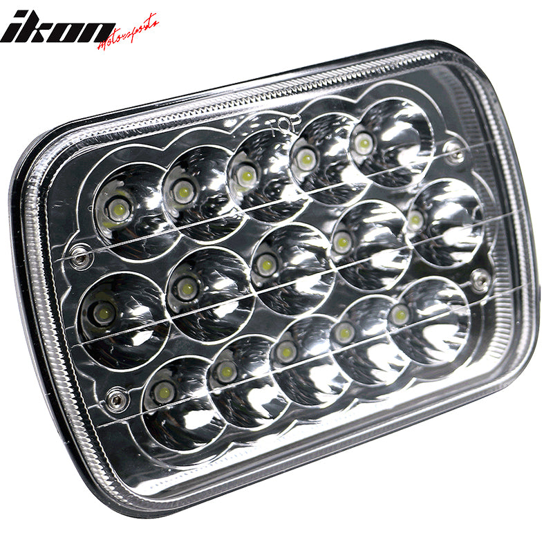 Clearance Sale 7"x6" LED Sealed Beam Square Projector Headlight Single Piece