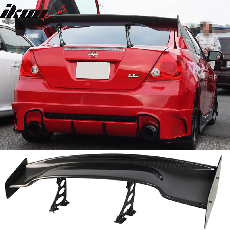 Universal 57" JDM GT RS Style 3D Rear Trunk Spoiler Wing Carbon Fiber