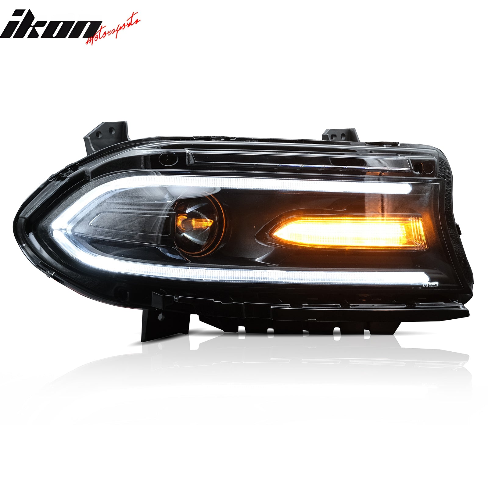 Fits 15-23 Dodge Charger Projector DRL LED Headlights Lamps Pair w/ 7 Colors