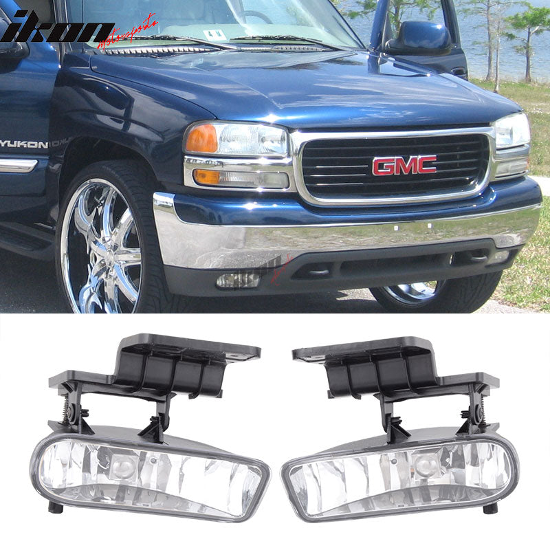 1999-2002 Chevy Silverado OEM Style Clear Lens Fog Lights Lamp 2PC