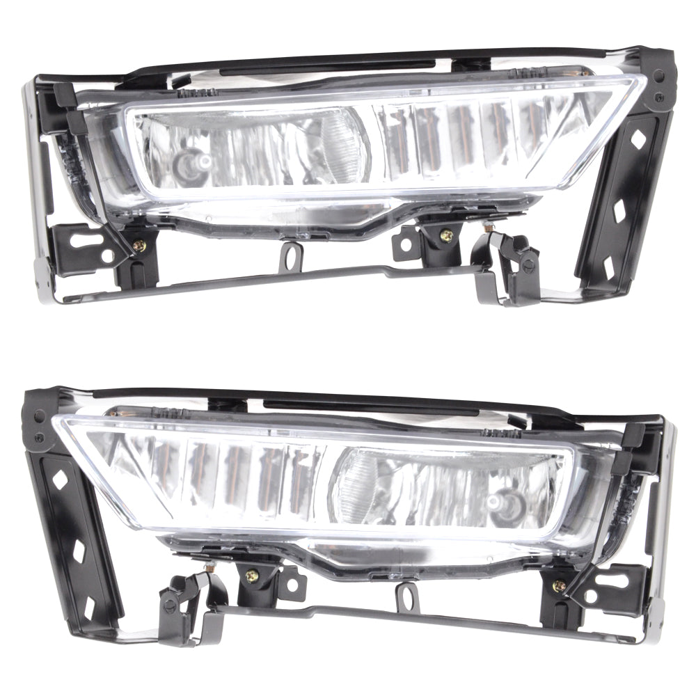 Fits 13-15 Accord 4Dr Sedan Clear Lens Bumper Driving Fog Lights Lamps Bulbs