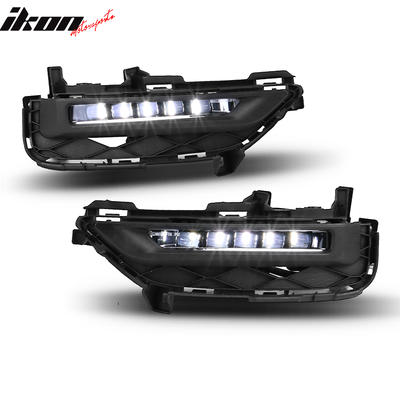 Fits 16-17 Honda Accord Coupe OE Full LED Bumper Fog Lights w/ Switch & Wiring