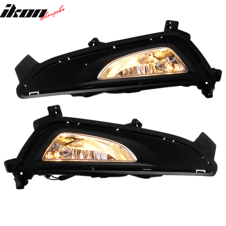 Fits 16-18 Hyundai Tucson OE Style Foglights Kit ABS Black Housing Clear Lens