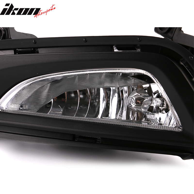 Fits 16-18 Hyundai Tucson OE Style Foglights Kit ABS Black Housing Clear Lens