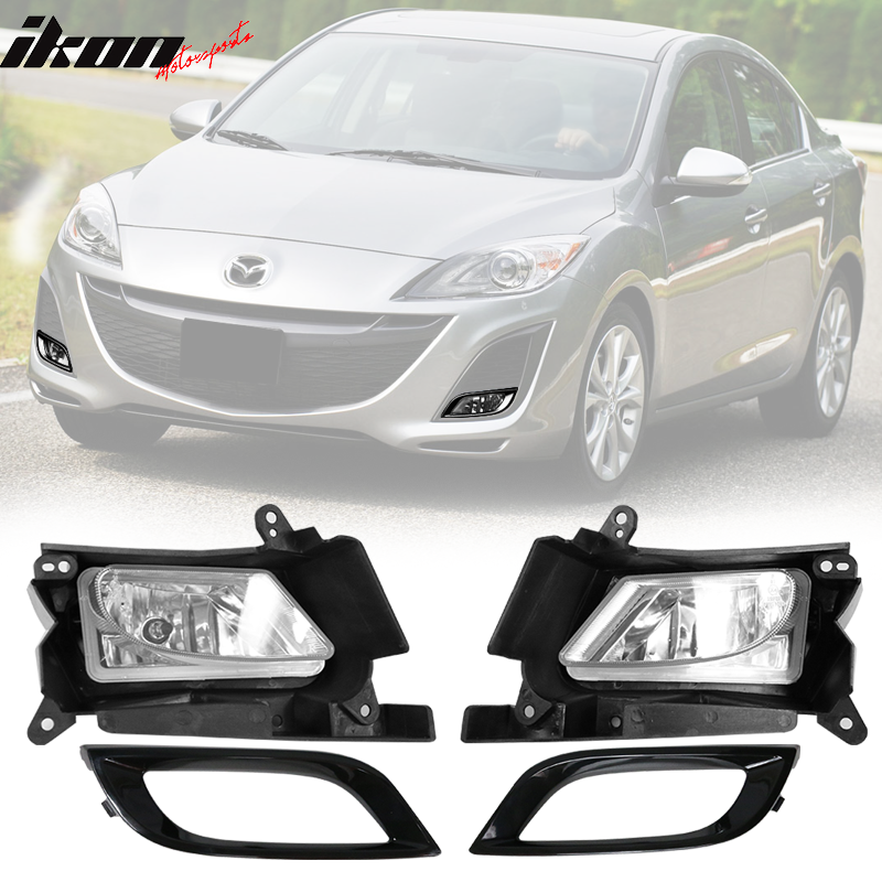 Fits 10-13 Mazda 3 Auto EXE Style Front Bumper w/ Fog Lights - Polypropylene