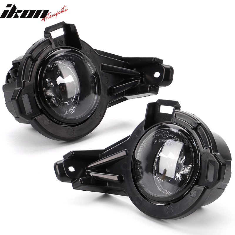 Fits 11-14 Nissan Juke OE Style Clear Glass Lens Projector Foglights Kit Black