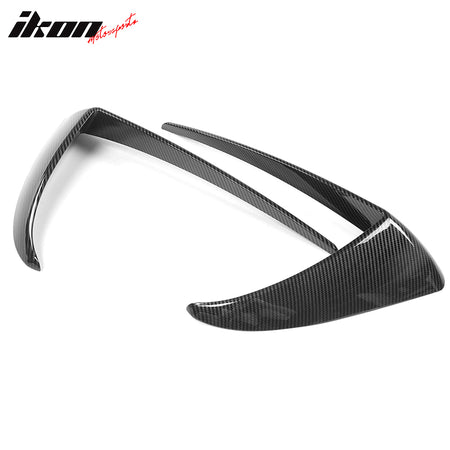 For 17-23 Tesla Model 3 Carbon Fiber Print Fog Light Lamp Trim Eyebrow Cover ABS