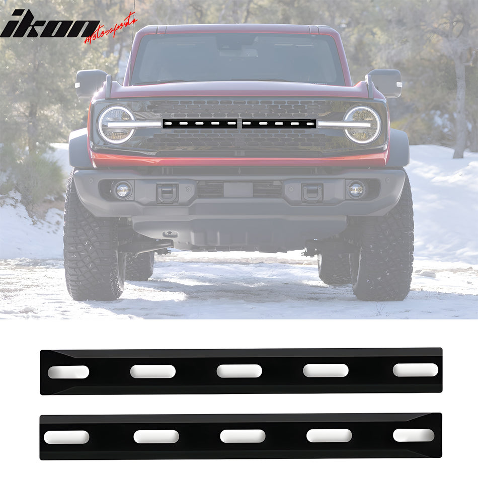 2021-2023 Ford Bronco 2/4 Door Front Bumper Grille Lights Black