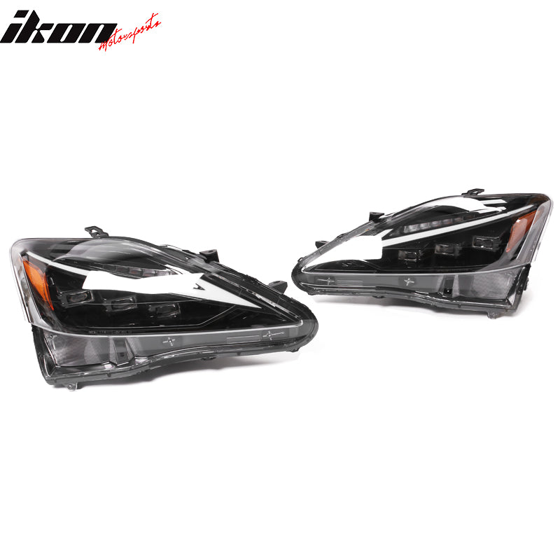 Fits 06-13 Lexus IS250 IS350 IS F 21 IS F Sport Style 2PCS Front LED Headlights