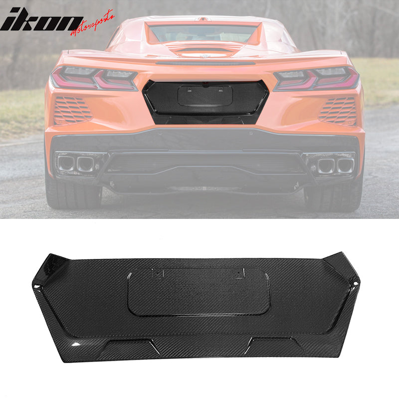 2020-2025 Chevrolet Corvette C8 Gloss Black License Plate Carbon Fiber