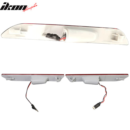 Fits 15-17 Ford Mustang 2PCS Rear Bumper Side Marker LED Lights Lamps Reflectors