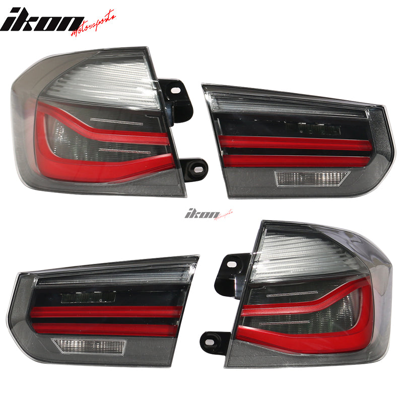 Fits 16-18 BMW 3 Series LCI F30 F80 M3 Rear Tail Lights Brake Lamp 4PC sets