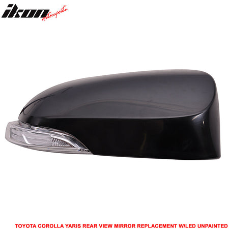 Fit 14-16 Toyota Corolla Yaris Side Mirror Cover LED Light Strip