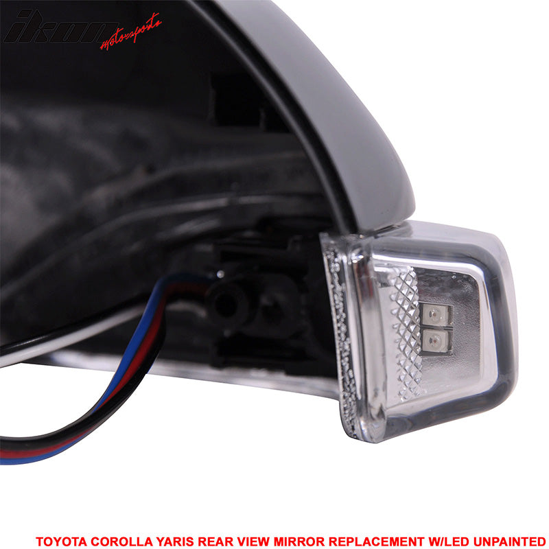 Fit 14-16 Toyota Corolla Yaris Side Mirror Cover LED Light Strip