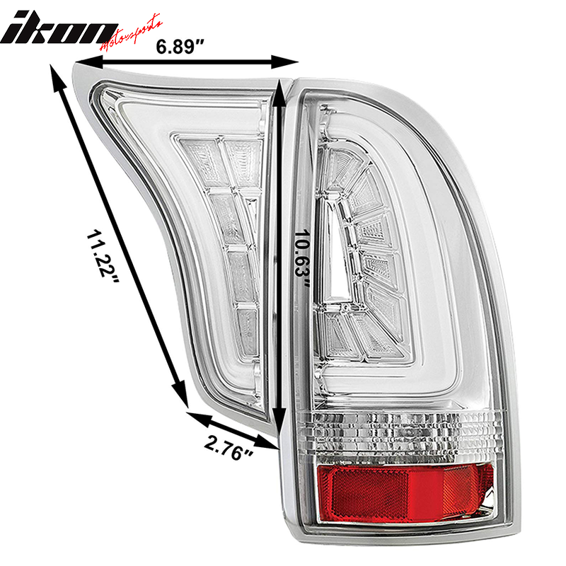 Fits 05-15 Toyota Tacoma 2PCS Left Right LED Turn Signal Rear Tail Brake Lights