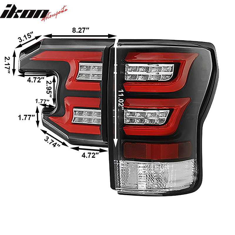 Clearance Sale Fits 07-13 Toyota Tundra Sequential LED Tail Lights Clear Lens