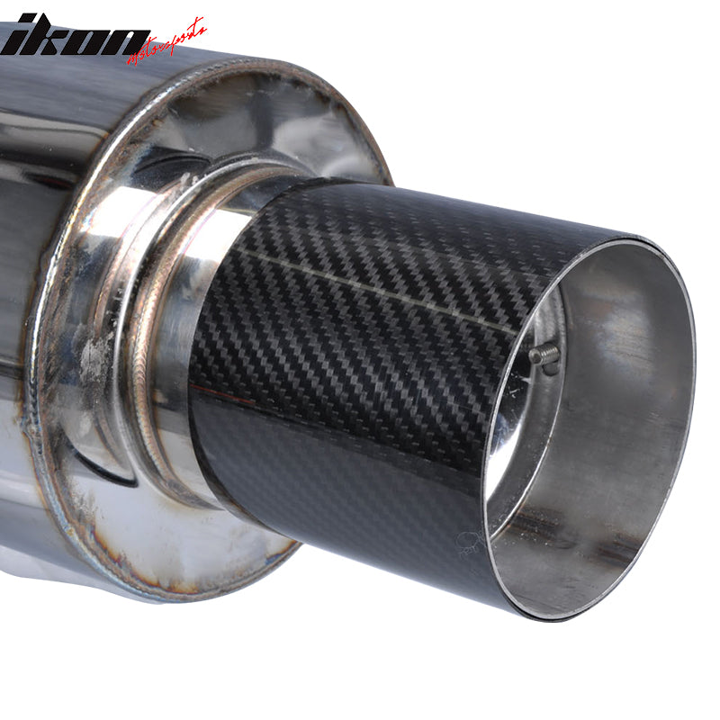 Last One Universal Fitment 4 Inch N1 Style Carbon Fiber Rear Muffler Exhaust Tip