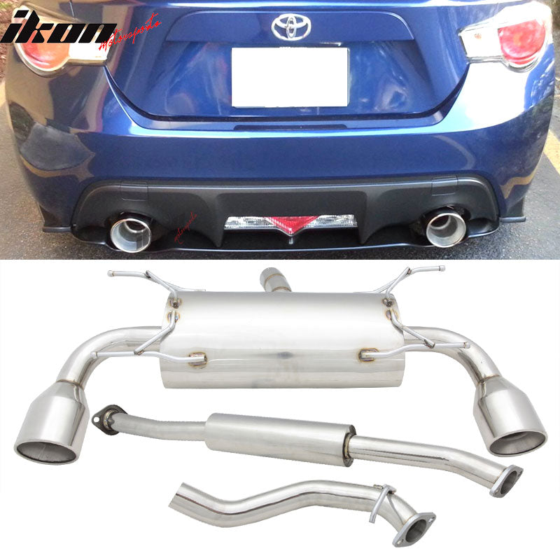 Fits 13-20 FRS/BRZ/Toyota 86 Resonated Dual Catback Exhaust 4.5 Tip