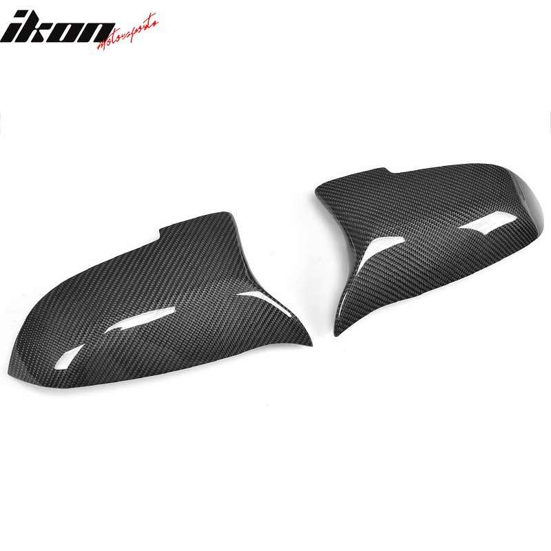 Fits 14-16 BMW F07 F10 F11 5 Series 2PCS Side Mirror Covers Matte Carbon Fiber