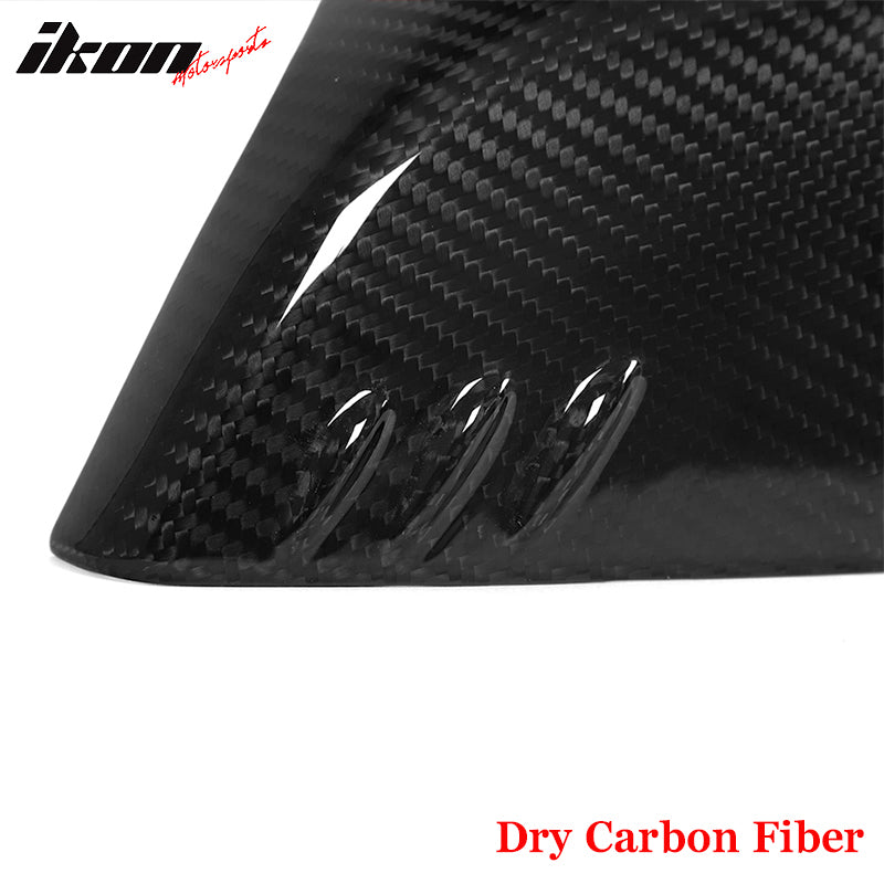 Dry Carbon Fiber For 20-25 Chevy Corvette C8 Gloss Black Rear View Mirror Covers