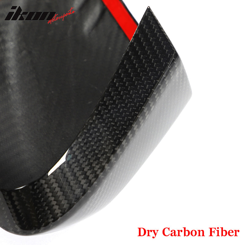 Dry Carbon Fiber For 20-25 Chevy Corvette C8 Gloss Black Rear View Mirror Covers