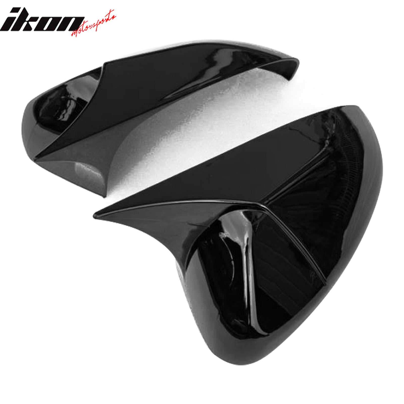 Fits 23-25 Honda Accord 11th Horn Style Side Rear View Mirror Cover Gloss Black