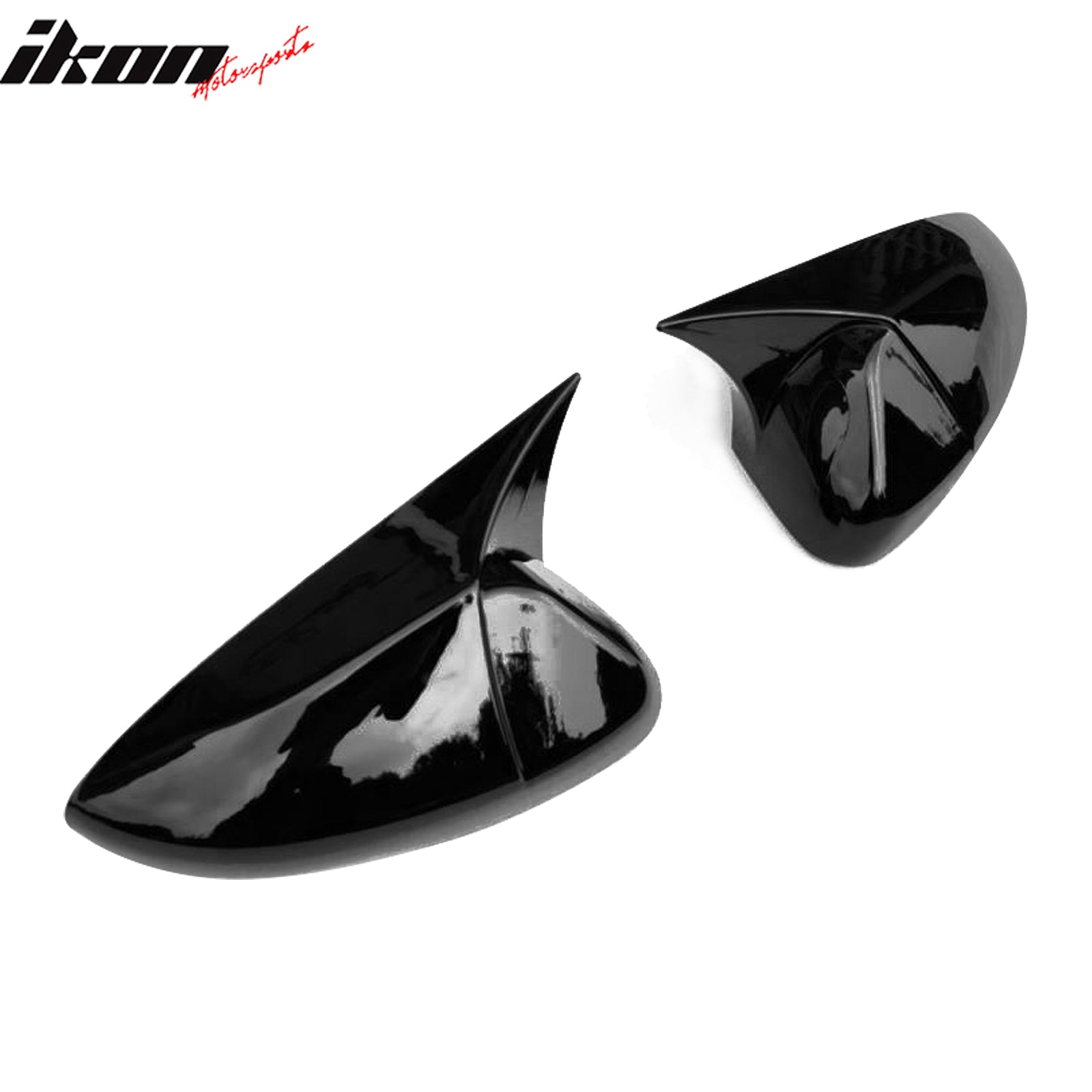 Fits 23-25 Honda Accord 11th Horn Style Side Rear View Mirror Cover Gloss Black